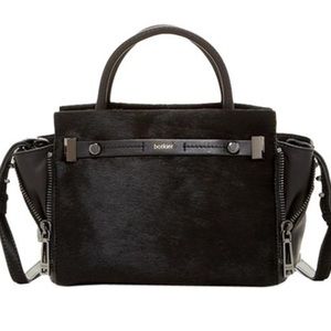 Botkier Black Haircalf Top-Handle Satchel